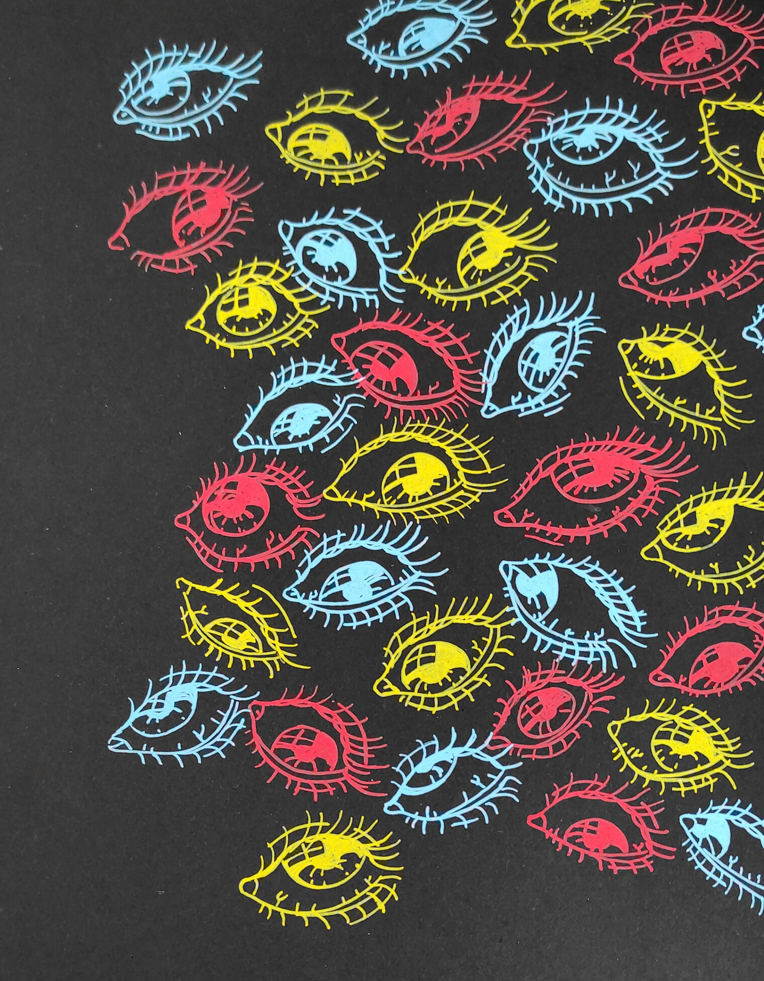 Yeux : posca