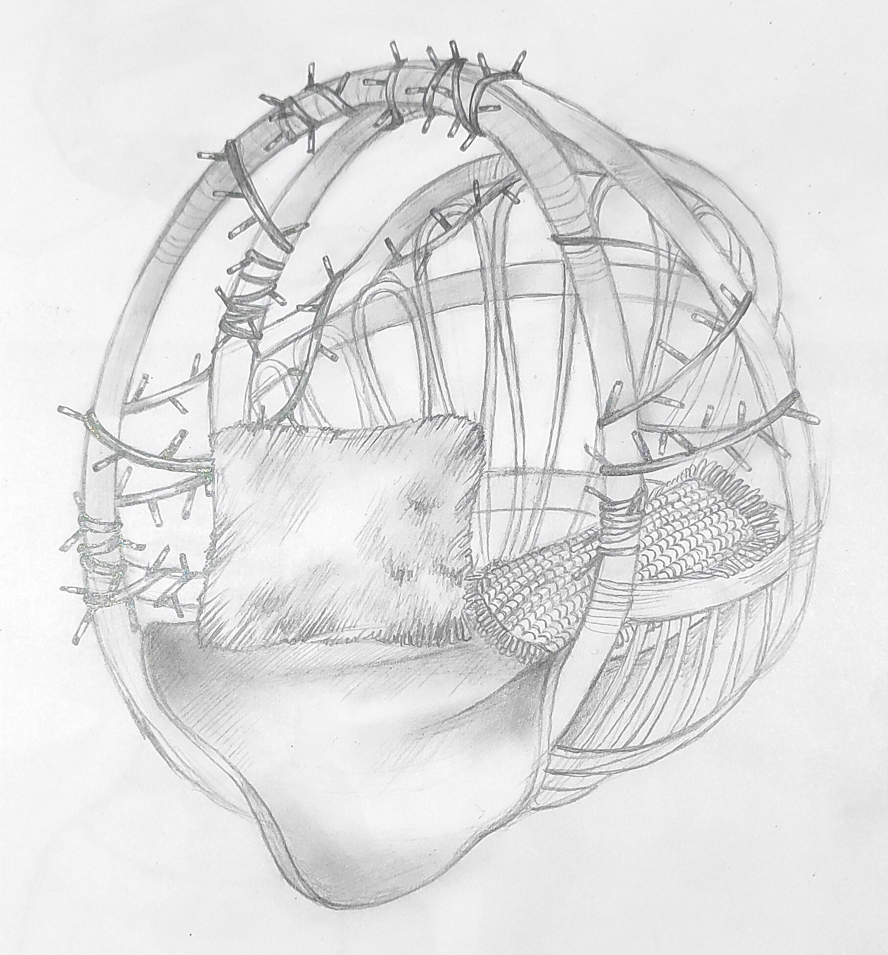 Chaise suspendu : crayon gris